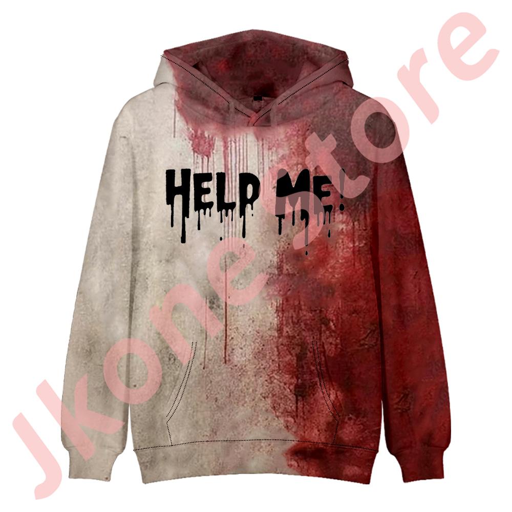 Help Me Bloody Hoodies Halloween Blood Horror Pullovers Women Men Fashion Hooded Sweatshirts