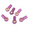 6Pcs Aluminum Alloy M3 Link Rod Tie Rod End Ball Head Joint Holder for 110 RC Car Purple