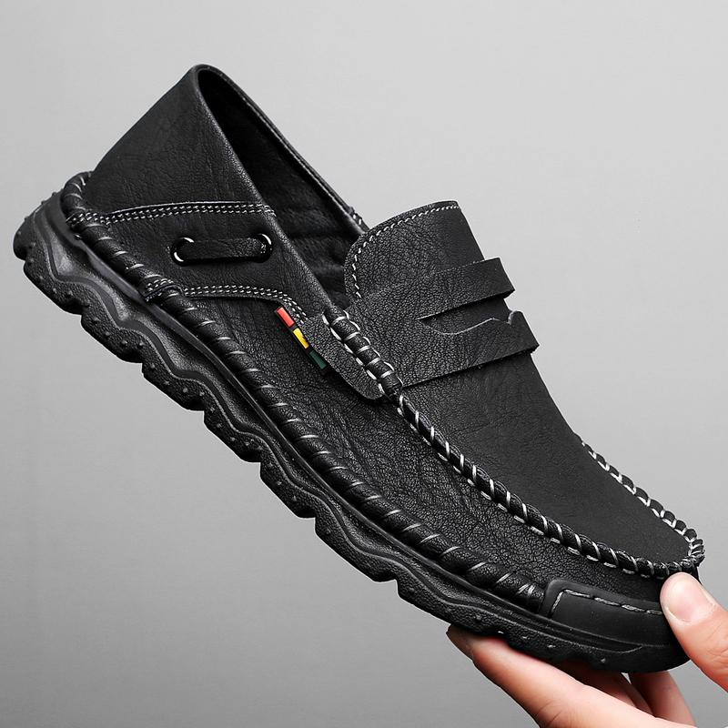 Pantofi bărbați din piele naturală la modă, mocasini noi pentru bărbați, confortabili, anti-șoc, adidași stilați, de înaltă calitate, pantofi de exterior pentru bărbați