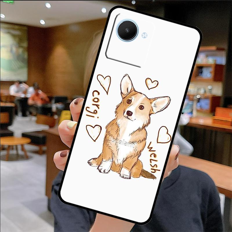 Corgi Funny Puppy Case For Realme GT 6 6T 5 GT7 Pro 10 11 12 13 14 Pro Plus C67 C61 C53 C51 C21Y C25S C55 C75