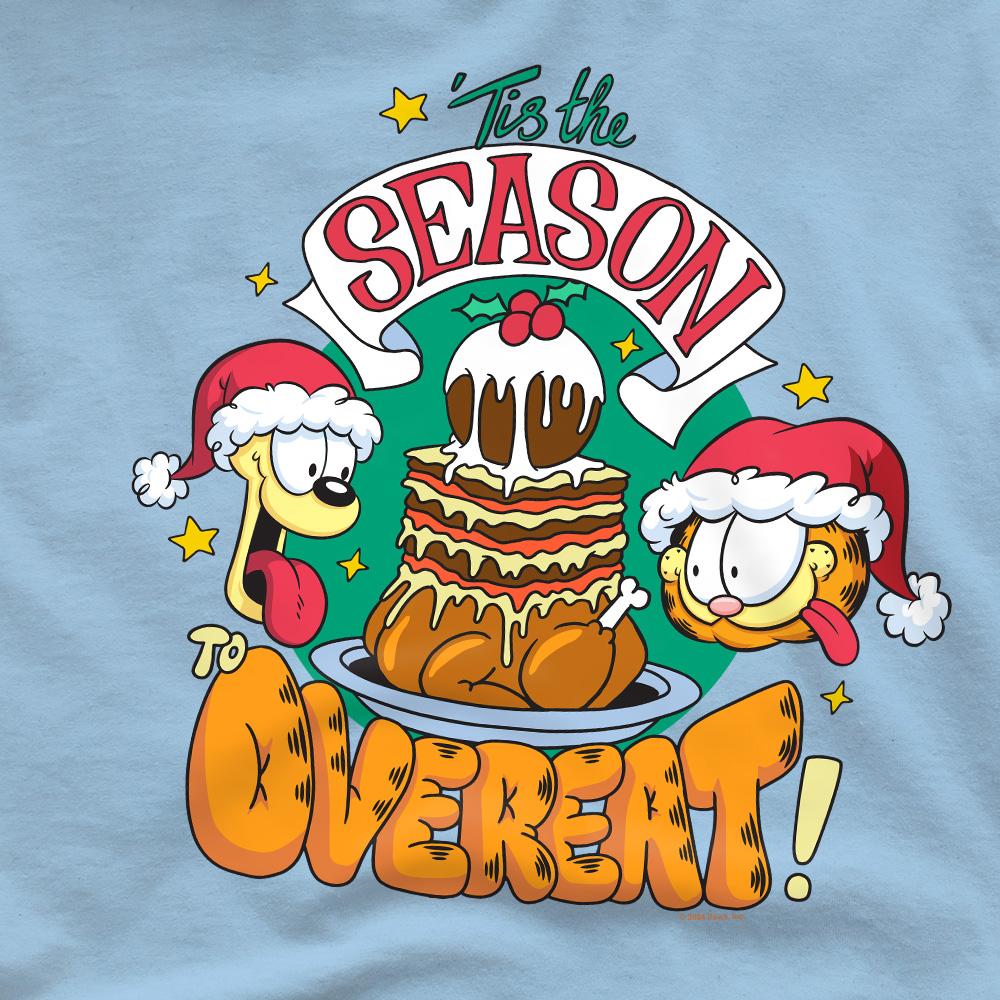 Garfield Mens Tis The Season To Overeat Odie Christmas T-Shirt