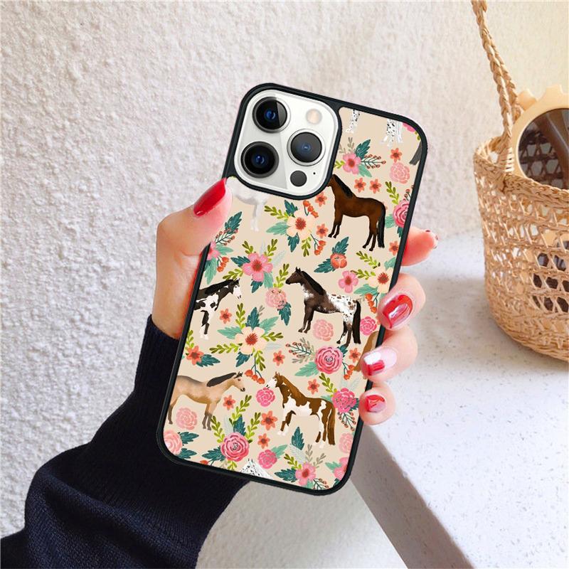 Horse Pony Painted Phone Case for iPhone 17 Air 16 15 14 12 13 PLUS 11 PRO MAX Back Cover Fundas Shell