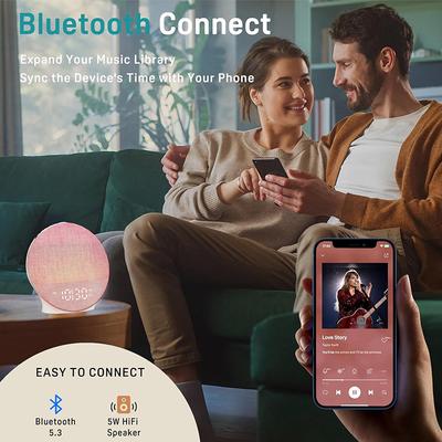 Wecklicht Sonnenaufgang Wecker Weißes Rauschen Soundmaschine Bluetooth Lautsprecher Farb-Nachtlicht für Schlafzimmer Ideales Geschenk