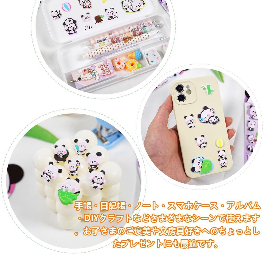 Cute Panda Stickers Squishy 3D Animal Stickers Adorable Animal Stickers with a and Squishy Texture Perfect for Phone DIY Kids Easy to Great Gifts and