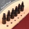Fenrry Adjustable Screw Hole Punch Automatic Hole Punch Tool with Black Wooden Handle Bookbinding Tool