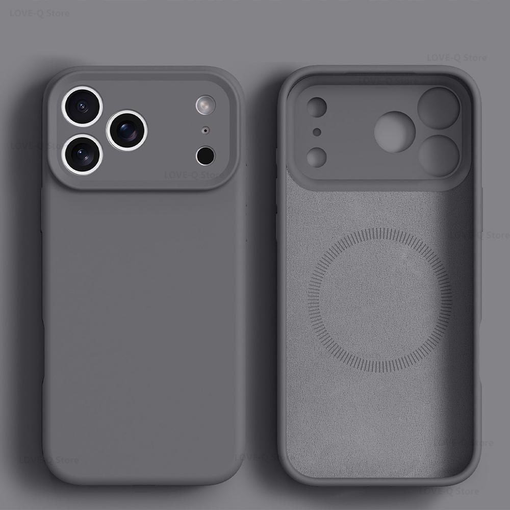 

Liquid Silicone Magnetic Phone Case For For Iphone 17 16 1 14 13 12 Pro Max Plus 17Pro 17 Air Wireless Charge Cover For iPhone 12
