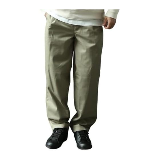 [Atelier 365] Chino pants, men s pants, chef pants, trousers, semi-wide, wide pants, easy pants, bottoms, wide men s pants, tapered, work, thick,