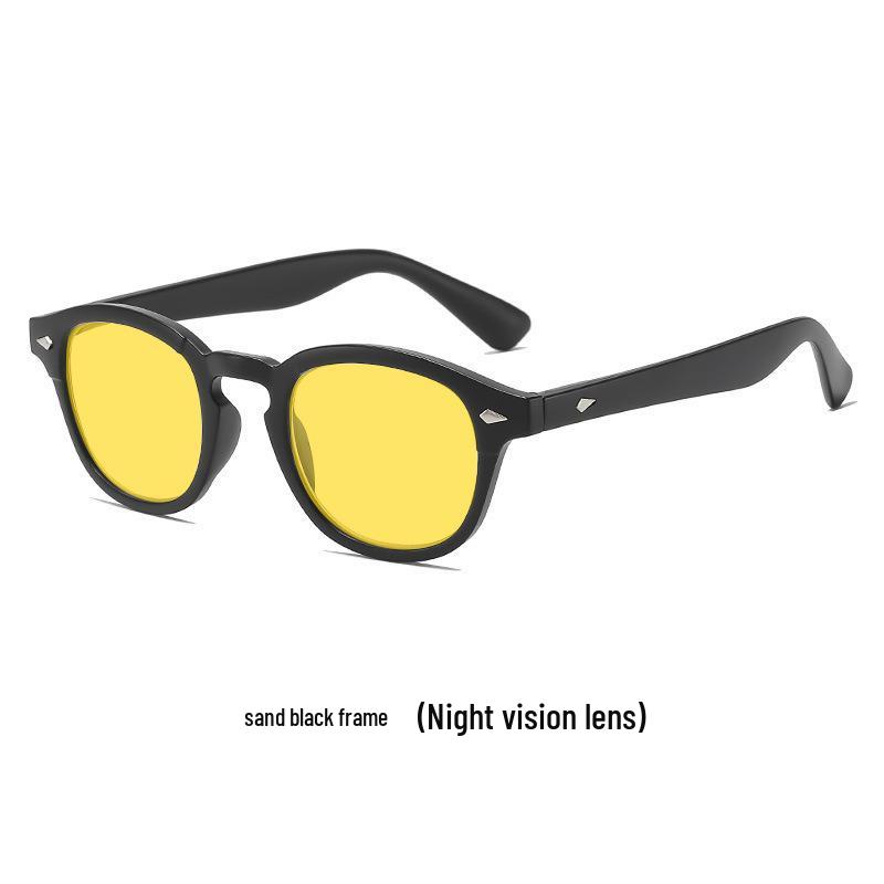 Y006 Unisex Night Vision Anti-Blue Light Glasses for Gaming and Screen Use, Yellow Flat Lenses