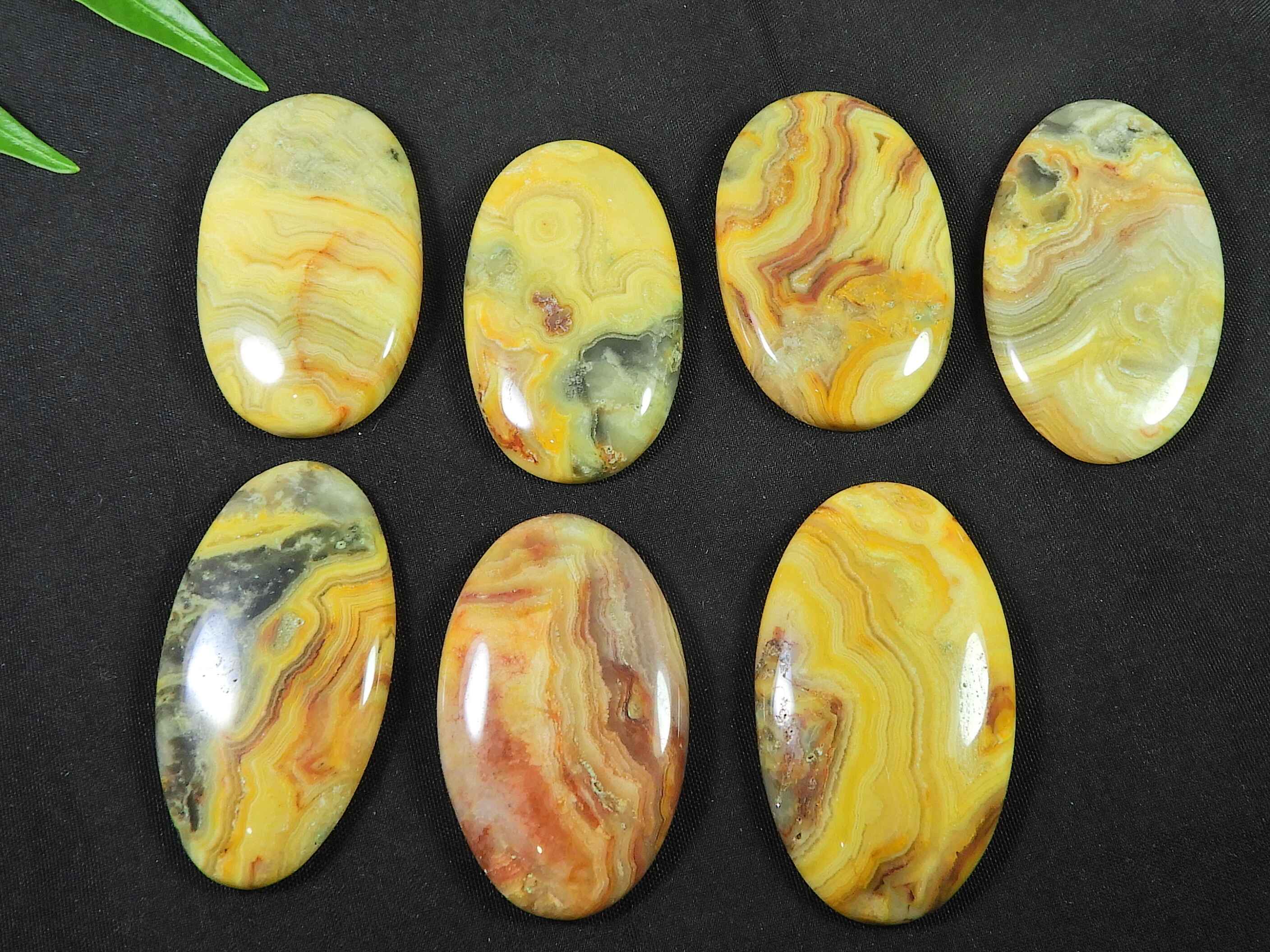

281Cts. Австралийский агат Crazy Lace Agate Oval Cabochon Jewel Stone 7 шт. Лот 36-39 мм RQ-2962