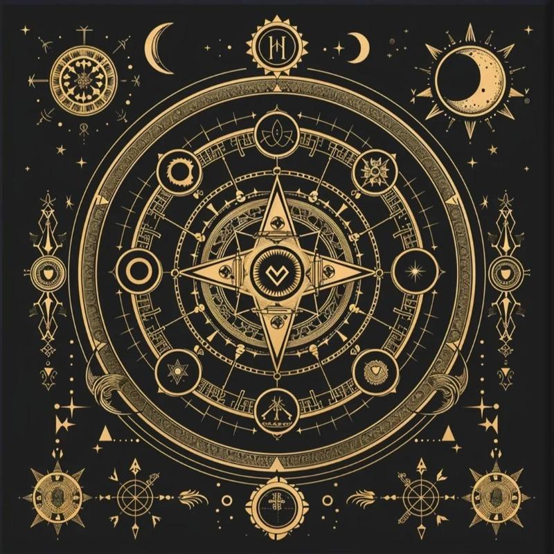 Suede Tarot Patch Tablecloth Divination Altar Cover for Rune Magic Daily Board Games