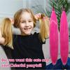 Synthetic Hair 2Pcs Straight Ponytail Colorful Braiding Ponytail Hair Extensions Hair Accessories For Women