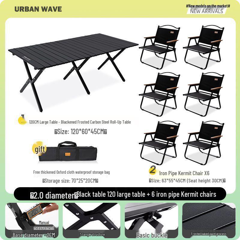 Portable Outdoor Folding Table and Chair Set for Camping and Picnic