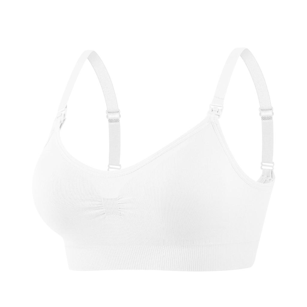 Wire-Free Plus Size Front Closure Nursing Bra for Pregnant Women - Adjustable, Seamless Design for Comfortable Feeding