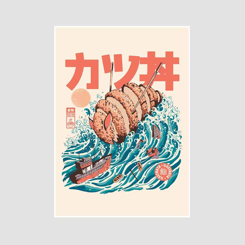 Japanese Food Guide Retro Posters Funny Noodles Poster Mural Wall Art Prints White Paper Art Painting Room Decoration Pictures Home Decor