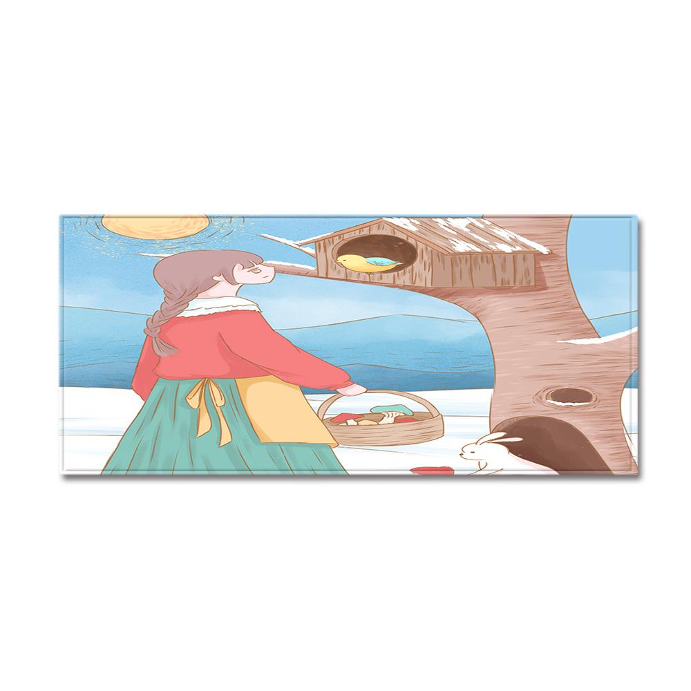 3D Digital Printing Tree Hole Entrance Door Mat Kitchen Long Floor Mat Bathroom Absorbent Non-Slip Mat Living Room Carpet