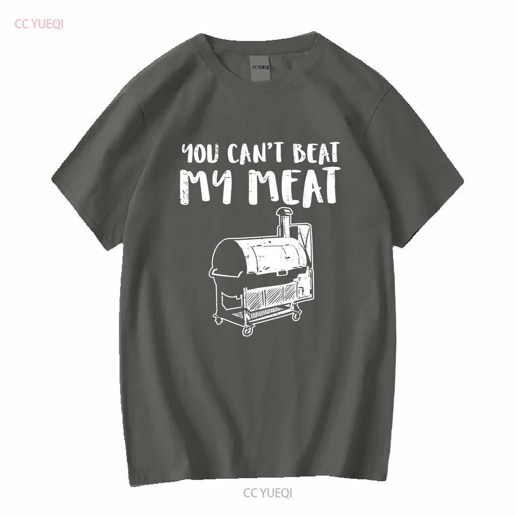 You Cant Beat My Meat Funny Bbq Barbecue Grill T Shirt vintage Washed Soft fashion homme Slightly Top For Everyday Wear Unisex