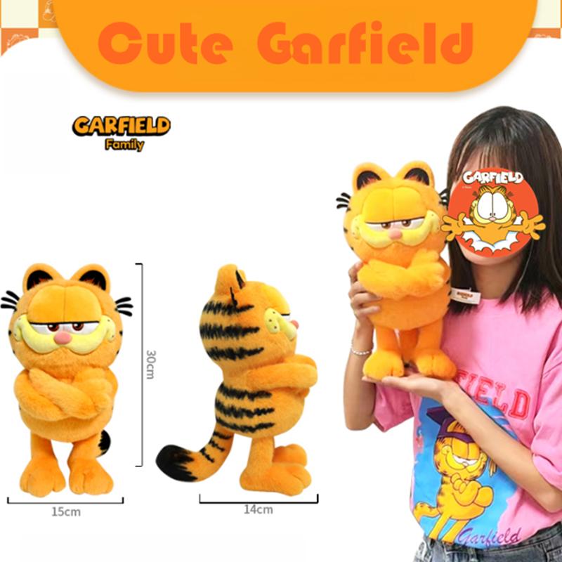 GARFIELD Stuffed Plush Soft Cat Plush Cartoon Plushie Doll for Boys Girls Christmas Decor Gift