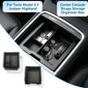 For Tesla Model 3 Highland 2024-2026 Model Y Juniper 2025 2026 1PC Storage Box Center Armrest Organizer Car Interior Accessories