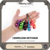 3D Multicolor Beweglicher Chamäleon Schlüsselanhänger Anhänger - Niedliches und Trendiges Accessoire