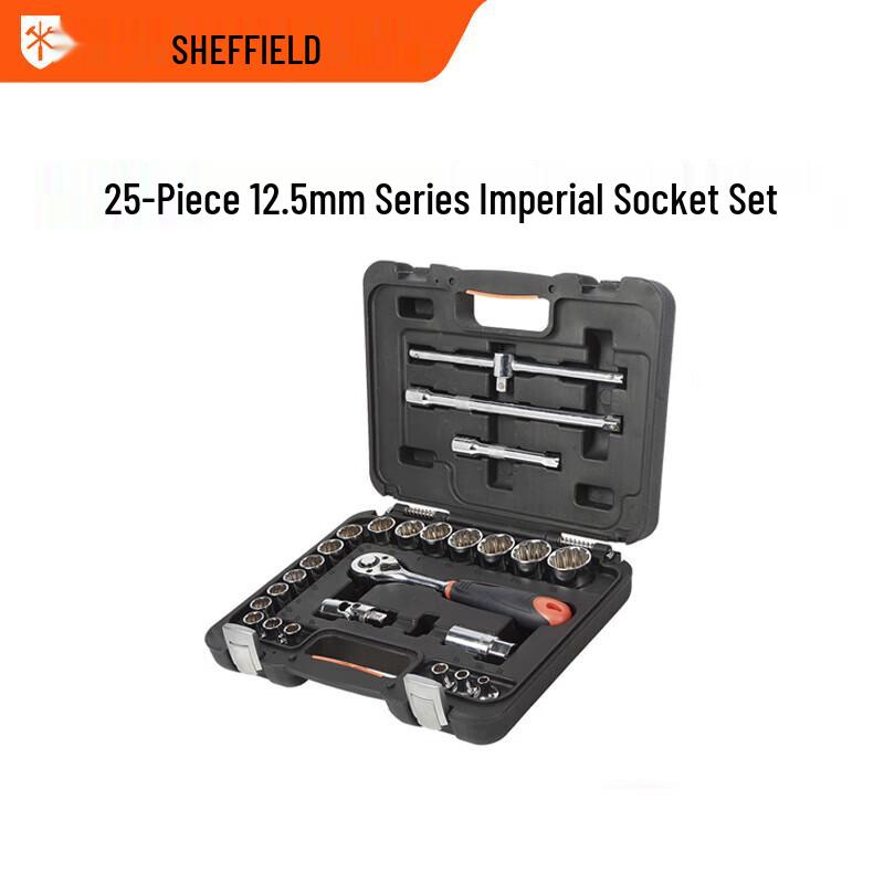 Steel Shield S020001 25-Piece 1/2-Inch Drive Socket Set 1/2-inch Drive