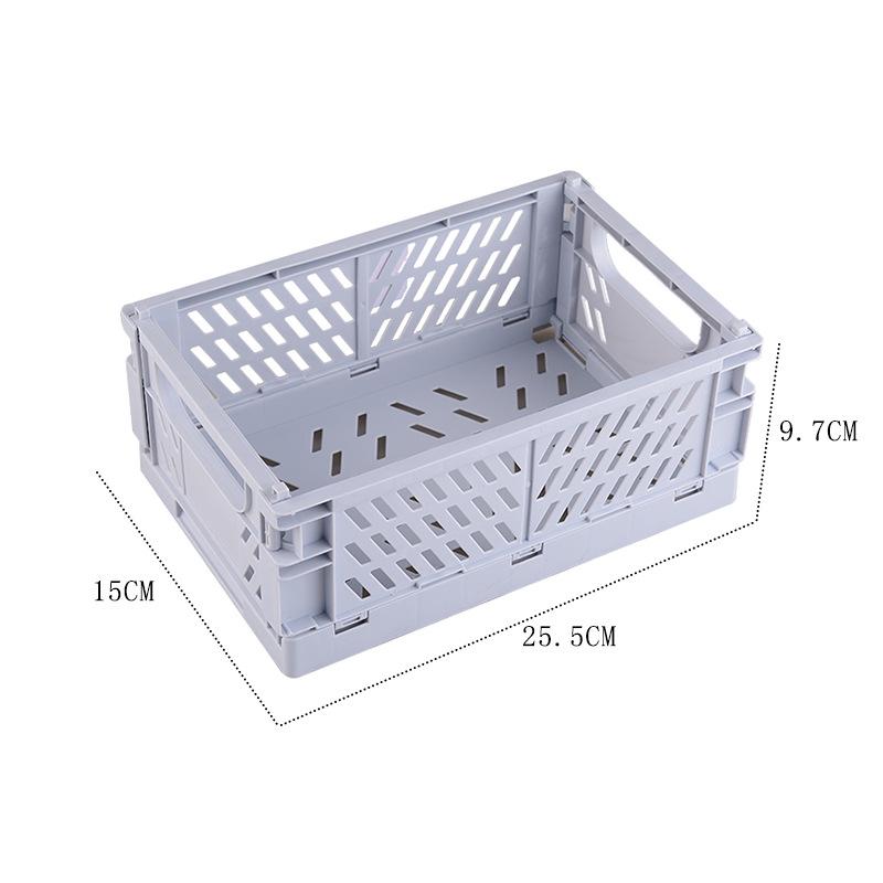 Cesto portaoggetti da scrivania pieghevole accuratamente selezionato - Design cavo in plastica per l'uso quotidiano in casa