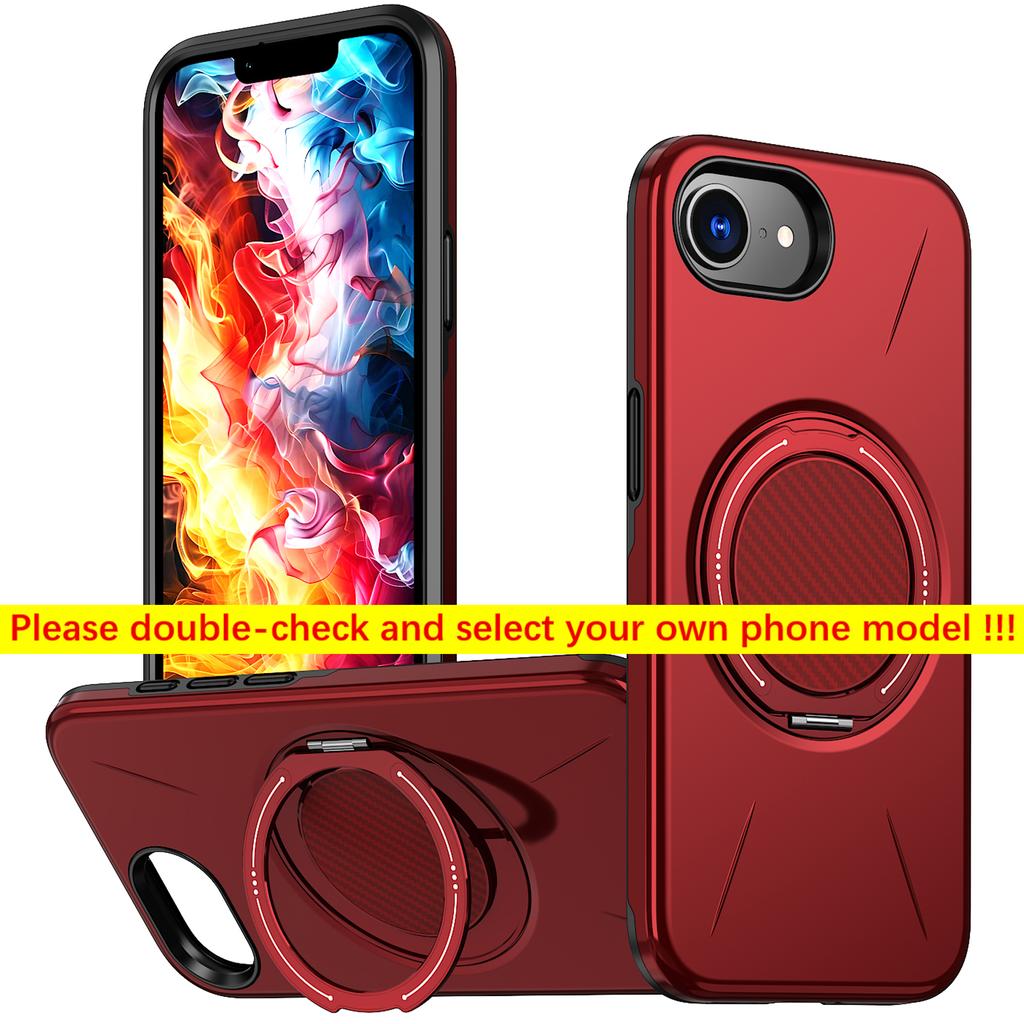 Phone Case for IPhone 17E 16E 360° Rotating Magnetic Stand Holder for Magsafe Deluxe Shockproof Bracket Covers Armor Fundas