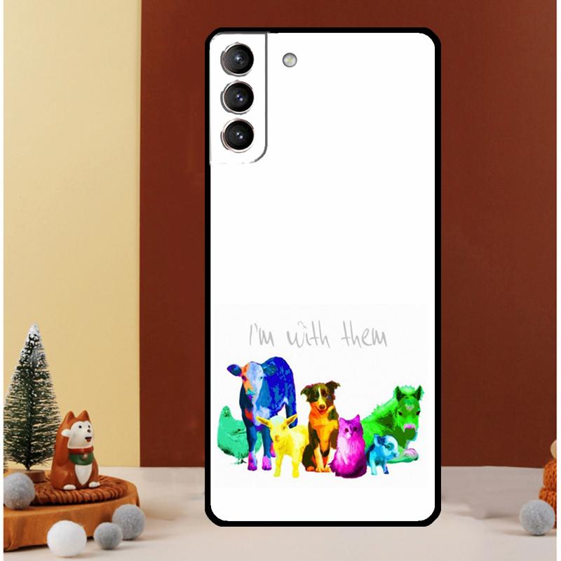 LOVE VEGGIE Vegetarian Quotes VEGAN Case For Samsung Galaxy S25 Ultra S20 S21 S22 S23 S24 Ultra S9 S10 Plus S25 FE Cover Funda