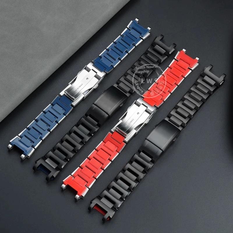 MTG-B1000 MTG-B2000 Metal Watchband for Casio G-SHOCK Strap Undead Bird MTGB2000 B1000 5544 Stainless Steel Watch Strap Bracelet