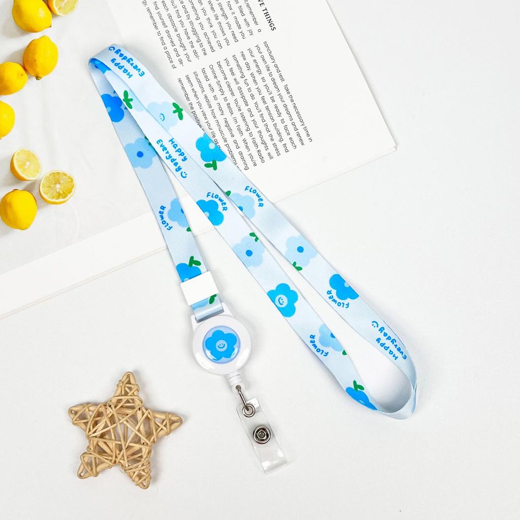 Cartoon Teleskopische Leichtziehbare Schnalle Lanyard Studenten Anti-Verlust Kartenhalter Halsband Langes Seil Arbeits Namensschild Namensschild Lanyard