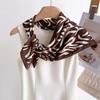 Patterned Shawl 90 CM Square Scarf Lightweight Printed Silk Scarf Stripes Square Headscarf  Women