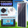 1000W Güneş Paneli 12V Güneş Pili 10A-100A Kontrol Cihazı Güneş Plakası Kiti Telefon RV Araba Karavan Ev Kamp Açık Hava Pil
