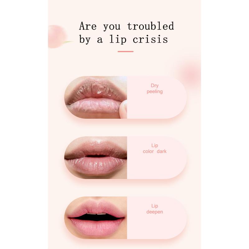Pfirsichfarbener Lippenbalsam, Kristalltemperaturänderung, Lippenstift, Mädchen, feuchtigkeitsspendend, langlebig, Lipgloss, Make-up, Lippenpflege, Reparatur, Kosmetik
