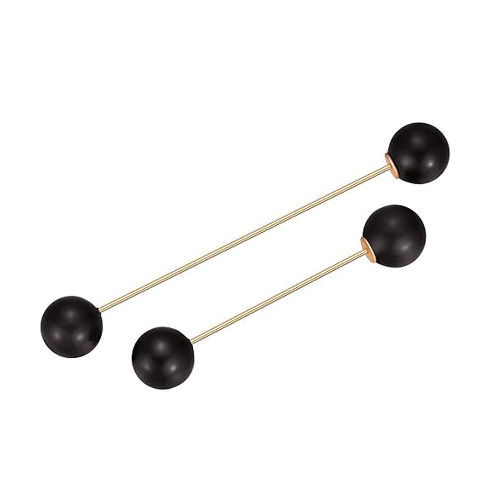 

2PCS Pearl Brooches Pin Sweater Shawl Clips Pearl Brooch Pins for Women Cardigan Sweater Clip Pearl Brooches for Shirts Dresses чорний