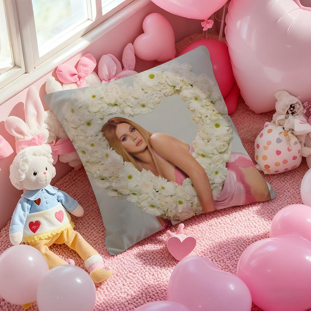 L-Lana D-Del R-Rey Heißer Sänger Kissenbezug Musterbedrucktes Kissenbezug für Wohnzimmer Sofakissenbezug & Schlafzimmerdekoration