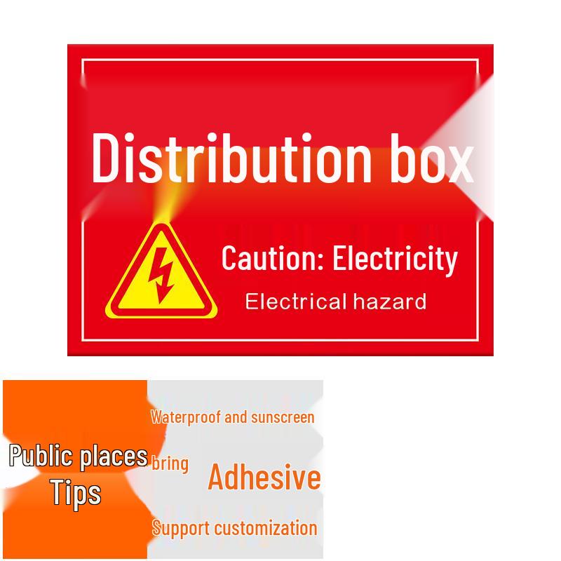 Intrinsic Safety Distribution Box PP Sticker Sign 28x20cm