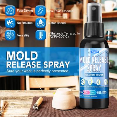 2026 Neues Silikon-Trennspray, Epoxid-Trennspray Starkes Formteil Schnelltrocknend Antihaft-Trennmittel Verlängert die Formlebensdauer Einfach, 100/200ml