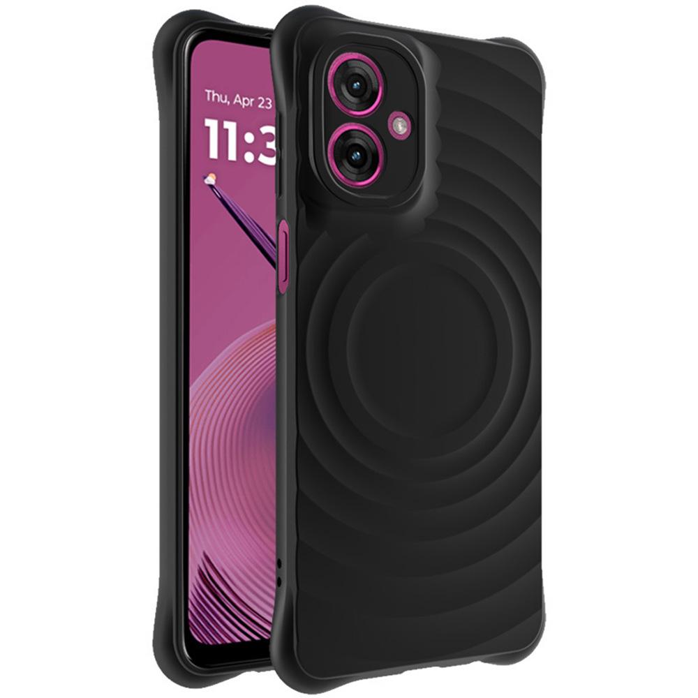 

IMAK UC-6 Series for Motorola Moto G55 5G Case Water Drop Texture Anti-Skid Matte TPU Cover Matte Black