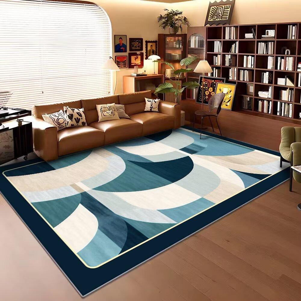 Modern Abstract Art Large Living Room Carpet Geometric Decoration Home Sofa Plush Rugs Bedroom Bedside Non-slip Soft Floor Mat