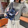 Kawaii Stitch Bag Plush Backpack Bagpack Double Shoulder Crossbody Bag Storage Pouch Plushie Anime Toy Gift for Girls