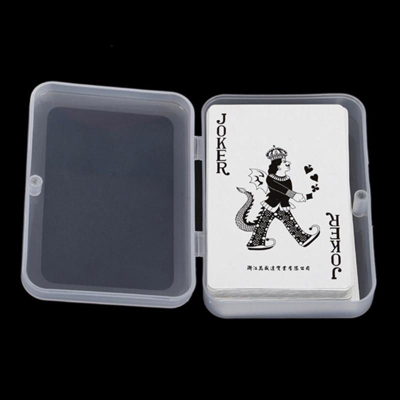 Leere Kartenhülle, 4er-Pack durchsichtige Plastik-Kartenspielboxen, Aufklappbare Aufbewahrungsbox für Baseball-Sammelkarten, Visitenkarten