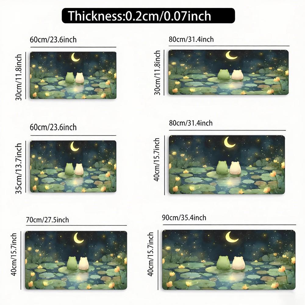 Kawaii Frogs Series Magic Party Game Mat Durable Rubber for MTG&TCG Games 35X60cm Mouse Pad Offices Desk Mats Friendly Design