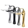 New Bathroom Basin Faucet Deck Mounted Black Chrome Gold Luxury Sink Tap Single Hole Water Tap Hot and Cold Basin Mixer Brushed