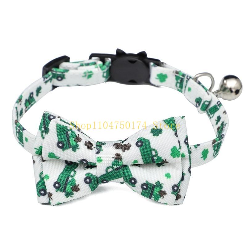 ShamrockCat Collar CatBowTie Christmas CatNecklace For Cat With Irish CatCollar catBandana SaintPatrick Day top sale