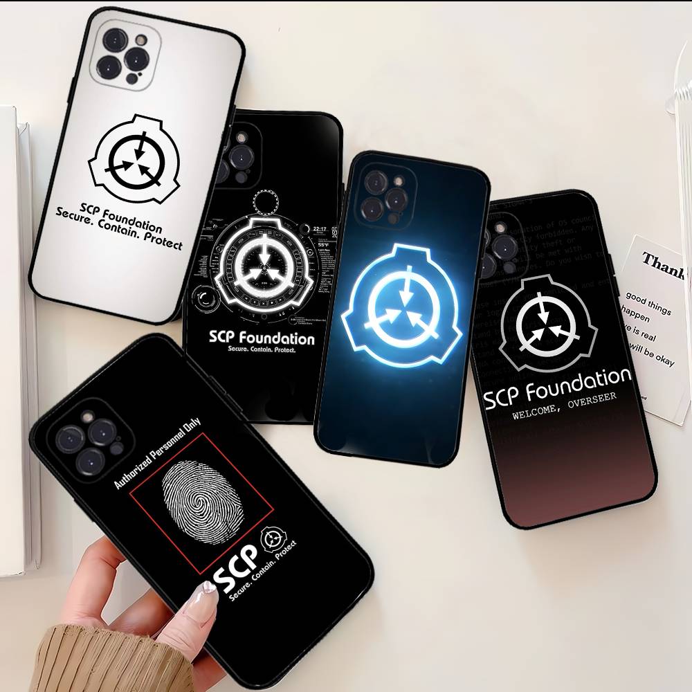 SCP Foundation Game Sci Fi Black Soft Phone Case For IPhone 16 15 14 13 11 12 17 Pro Max Mini Plus