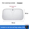 Thickened Titanium Silver Front Windshield Sunshade for Heat and UV Protection