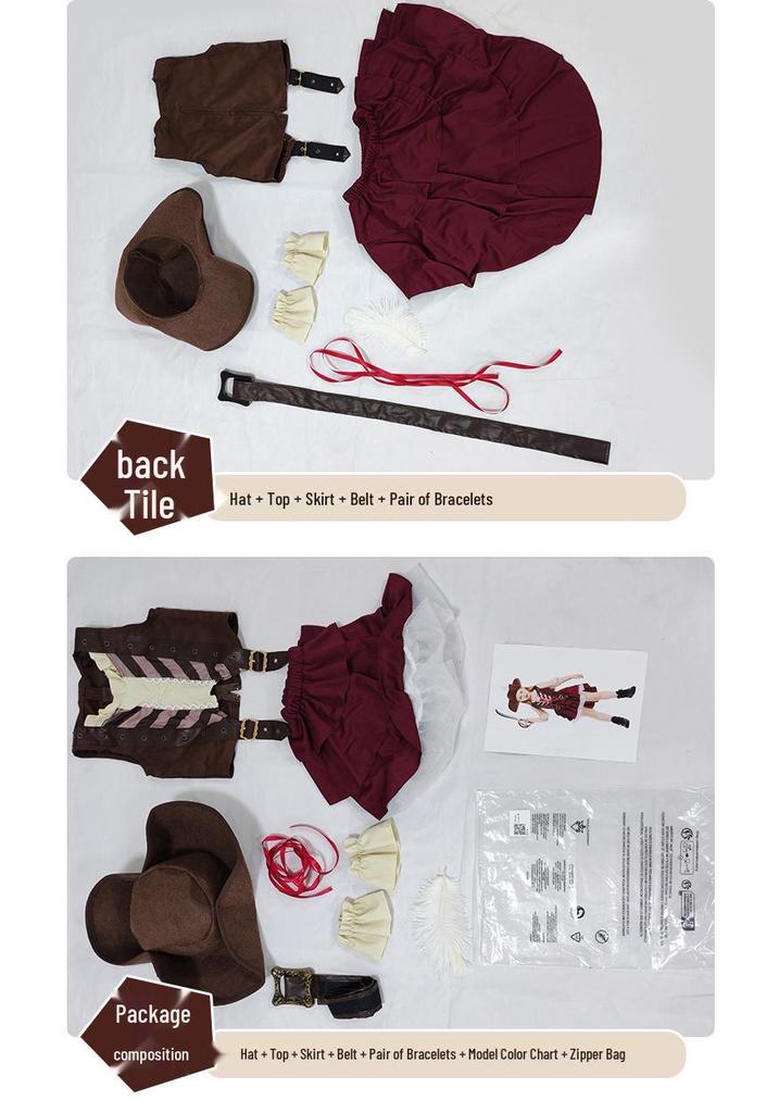 Pinse Clothing Girls' Somali Pirate Halloween Costume