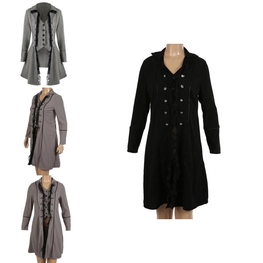 Vintage Gothic Men's Steampunk Corset Coat For Halloween Party