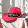 High-quality Woolen Jazz Hat, New Luxury European and American Style Knight Riding Western Cowboy Hat, Trendy for Both Men and Women