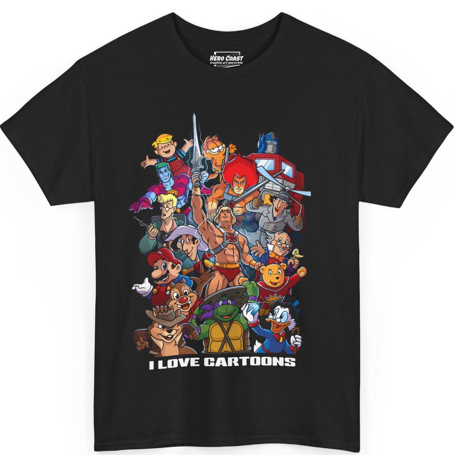 Retro 80s/90s Cartoon T-Shirt: Nostalgic TV Fan Apparel S