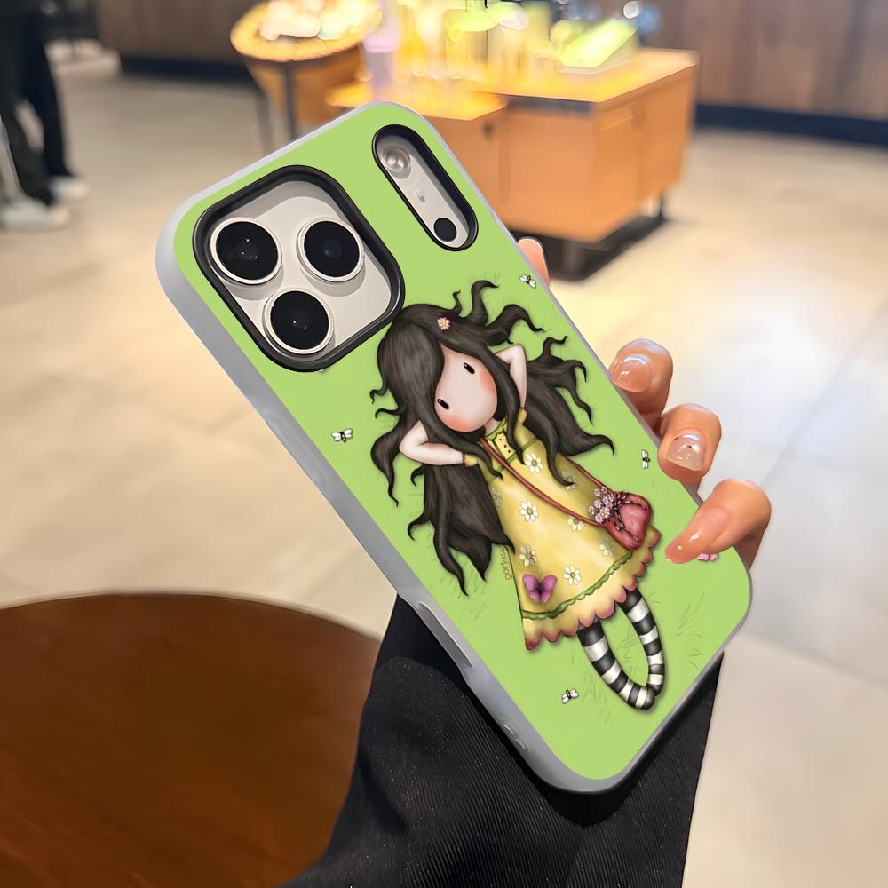 

S-Santoro G-Gorjuss Girls Phone Case For IPhone 17 Air 16 E 15 14 Plus 13 12 11 Pro Max Jelly 2 In 1 Protective Case iPhone 13